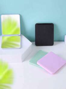 1pc Simple Bathroom Makeup Mirror, Portable Desktop Vanity Mirror, Office Desk Stand Mirror, Handheld Cosmetic Mirror, Adjustable Tabletop Mirror, Student Dormitory Dressing Table Mirror, Home Decoration, Room Decoration, Bathroom Accessory Valentine DAY, Bathroom Accessories Back To School