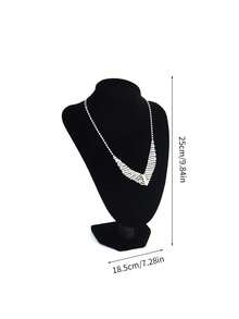 1个黑色项链展示架珠宝颈部模特项链展示架胸像架珠宝展示柜返校季、房间装饰 - 黑色 - 查看 14