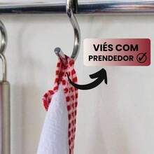 Set Of 10 Uni Printed Dishcloth Napkin With Hem And Clip Reinforced Stitching - 白色 - 查看 3