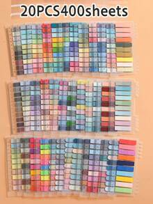 4000 قطعة إجمالي، 20 حزمة من علامات الفهرس الملونة بألوان الباستيل النيون، 200 ملصق لاصق شفاف مقاوم للماء لكل حزمة، ملصقات مذكرات للقراءة والمكتب، قابلة لإعادة الاستخدام ومقاومة للماء