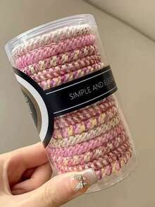 15个/盒 Kimberly Lin 高马尾发圈，加厚编织弹力发圈，女士弹力发饰，发圈，头饰，发绳发带头饰