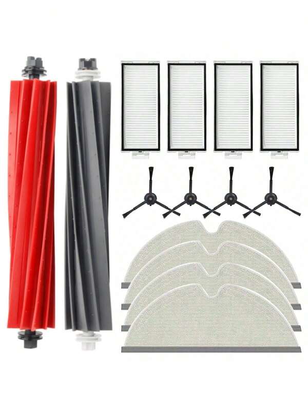 Kit de accesorios para aspiradora Roborock Q8 Max/ Q5 Pro/ Q8 Max +/Q5 Pro+ que incluye repuestos como cepillo principal, paños de limpieza, filtros HEPA, cepillos laterales