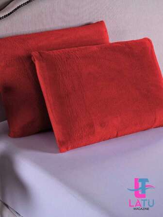 Fronhas De Plush 2 Unidades para Travesseiro Com Bainha 70cm X 50 M - Manta Soft - Toque Macio