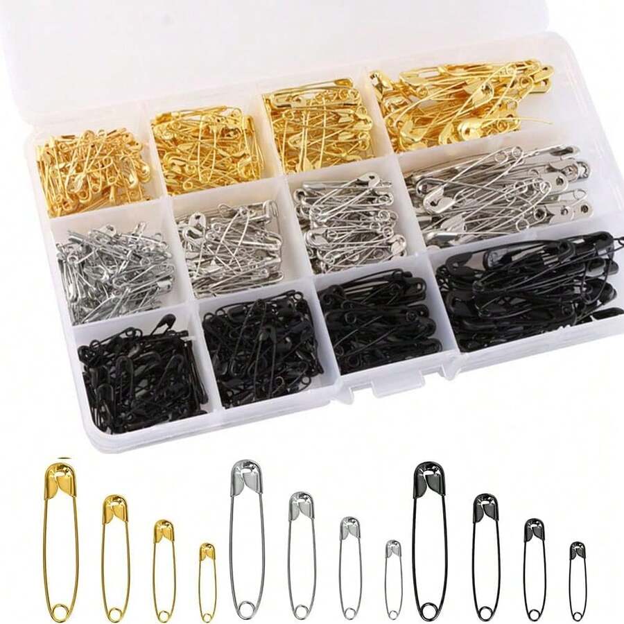OLSSCMLO 20 Pack 4-Inch Large Safety Pins - Heavy Duty Gold Oversized Pins For Blankets, Crafts, Clothing