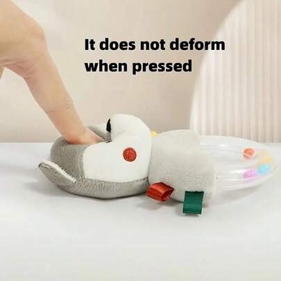 婴儿出牙抓握环摇铃，狮子/狐狸/兔子图案