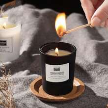 1pc Smokeless Scented Candle For DIY Holiday Decor & Gifts, Candle Size 5*6CM, Variety Of Label Designs. Scented Candles, Bath Candles To Relieve Stress And Relax, Suitable For Home, Bedroom, Birthday Gifts, Friends, Valentine's Day, Christmas, Yoga, Mother's Day, Creating Fragrant Ambiance - White - View 2