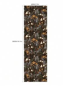 Peel And Stick Wallpaper Floral Vintage Removable Rose Leaf Black/Brown/Beige Stick On Mural Botanical Rose Wall Art Wall Decor Flowers On Navy Bluekid's Room Self Adhesive Wallpaper Wall Paper Wall Stickers Room Decor Wall Sticker