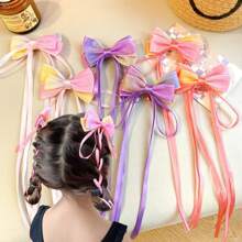 New Chinese Style Gradient Bow Tassel Hairpins Children Sweet Girls Beautiful Hair Clips Women Barrettes Grips Hair Accessories