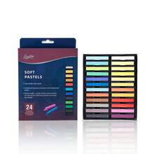 Xin Bowen Chalk Pastels Set 48/24/12 Colour Artist Colored Long Soft Chalk Pastels Soft Pastels For Artists Beginners Students Classroom Drawing Blending Layering Art Supplies Water Soluble, Assorted Pastel Color Sticks For Wet, & Dry Painting - Navy Blue - View 13