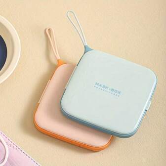 Scatola porta mascherina quadrata, contenitore anti-polvere per mascherine, porta mascherina portatile e creativo con coperchio a ribalta