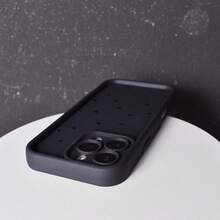 1pc Black Small Heart Pattern Minimalist Black Phone Case, Shockproof Soft Shell Cover Compatible With Apple/Redmi/Infinix/Note/Vivo/OPPO/Honor/ Phones Waterproof Anti-Fall Scratch Resistant - Multicolor - View 6