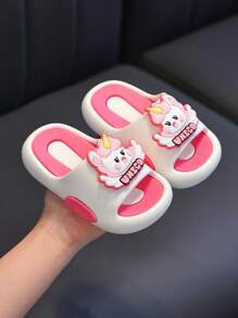 Kids Fashion Slippers, Soft Bottom Non-Slip Cute Cartoon Unicorn Design Children Sandals, Big Kids Indoor/Outdoor Wear Slides