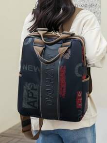 Anti-Theft Chinese Style Printed Backpack Women Purse,Multifunctional And Stylish Day Bag, Multi-Pocket Lightweight Travel Bag, Large-Capacity Minimalist School Bag, Convenient Book Bag, Suitable For Students, Nurses, Teachers, Business People, Travel And Vacation, Business Trips, Daily Commutes, Shopping, Office, Dates, Hiking, Training, Work, Birthday Gifts, Holiday Gifts - Multicolor - View 10