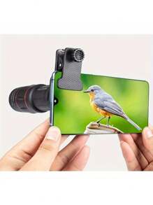 18X High Definition Zoom Lens Attachment With Clip, Rubber Material, Zoom Lens Accessory For Outdoor Photography, Compatible With IPhone, And More Smartphones