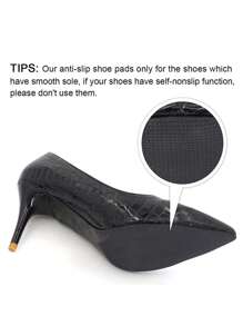 10 piezas de pegatinas antidesgaste para suelas, almohadillas de goma autoadhesivas para tacones altos, sin necesidad de cortar para antideslizantes negras con aislamiento acústico, cinturones, accesorios para zapatos y botas, útiles escolares