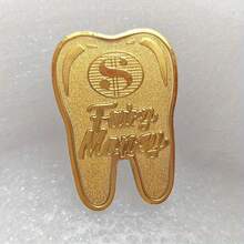 1pc Tooth Fairy Changing Teeth Golden Coins Gift Changing Teeth Collection Coins Golden-Plated Coins