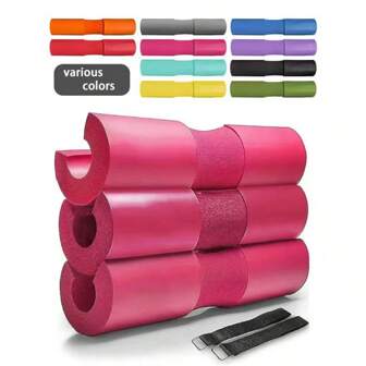 3 قطع/مجموعة وسادة حمل الباربيل، دعم رقبة لياقة بدنية مقاوم للانزلاق سميك للضغط ، تدريب قوة