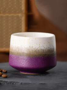 1pc 180ml Ceramic Kiln-Fired Reactive Glaze Coffee Mug, Suitable For Afternoon Tea, Coffee, Office Water Cup, Home Milk Cup, Oatmeal Cup, Mousse Cup, Ice Cream Cup, Office Guest Tea Cup, Ceramic Cup, Latte Art Cup, Espresso Cup