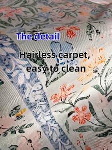 1 tấm thảm phong cách Bohemian hiện đại họa tiết hoa vườn Paris, thích hợp cho phòng khách, chống trượt, màu đỏ gỉ sét, in họa tiết trang trại cổ điển, thích hợp cho phòng ngủ, phòng ăn, ký túc xá, văn phòng, trang trí nhà cửa. - Màu xanh nhạt - Xem 10