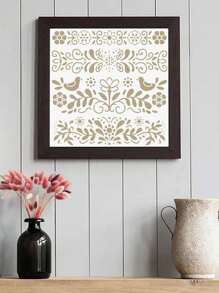 1 Stück wiederverwendbare Malschablone im Bohemian-Stil, 11,8 x 11,8 Zoll, DIY-Vorlage für Holz-, Stoff-, Scrapbooking- und Bastelprojekte