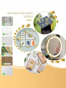 12 piezas Pegatinas de pared de mariposas 3D huecas, decoraciones para pastel, decoración de boda, decoración de sala de estar, decoraciones para fiesta de cumpleaños, pegatinas personalizadas