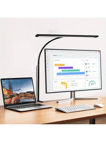 Yogle 1pc LED Vloer Lamp, Reading Lamp [120 LEDs, Modes 3000K 6000K 10 Brightness Settings] Dimmable Bureau Flexible Gooseneck, Living Room, Bedroom, Office view 5
