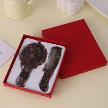 1 Set Zinc Alloy Retro Brush And Mirror Set, Minimalist & Practical Multifunctional - Multicolor - View 1