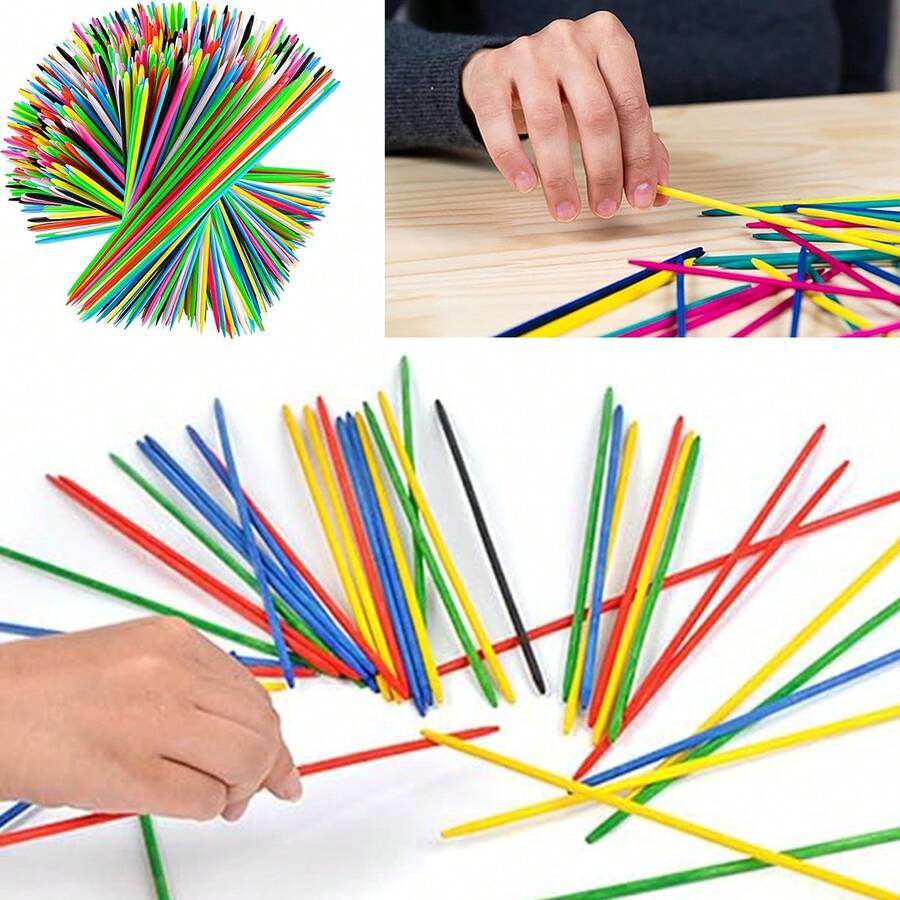 30 peças de jogo de palitos de pegar, brinquedos retrô clássicos de palitos de pegar para diversão em família, presente de jogo, jogo clássico de palitos finos, ideia de presente para família