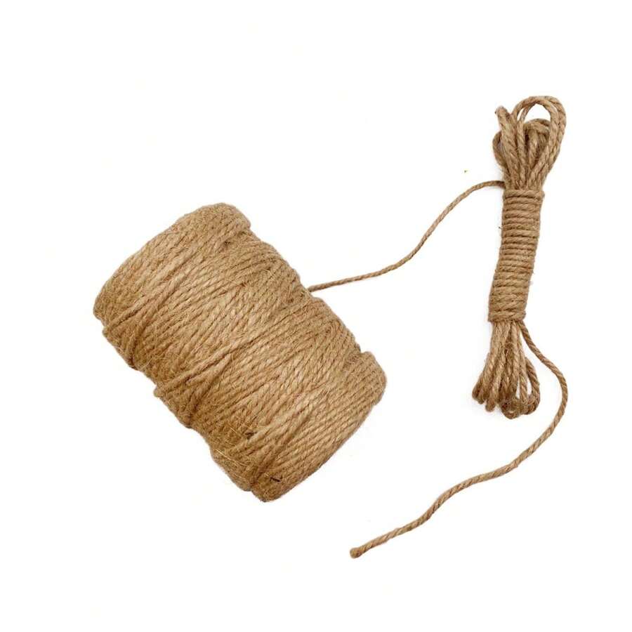 1/2 pezzi 100 metri corda di iuta naturale resistente, corda per arti, mestieri, confezione regali, giardinaggio, legatura di piante di pomodoro, florovivaismo, imballaggi, decorazione
