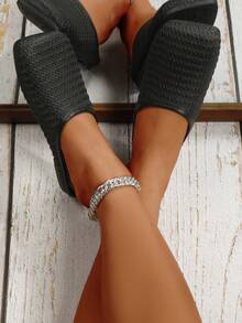 全新纯色穆勒凉鞋，夏季女士包头一脚蹬凉鞋，时尚女士拖鞋