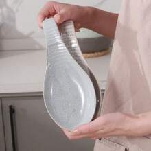 1pc Vintage Ceramic Spoon Rest, Suitable For Stove And Kitchen Countertop, Can Hold Spoons, Spatulas, Tongs, Ladles, Etc.