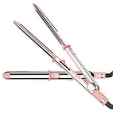 ATOPSKINS Alisador y rizador de cabello 2 en 1 | Calentamiento rápido | Control del frizz | Regalo ideal para Navidad y Año Nuevo (Rosa/Negro/Azul) - Tipo de Enchufe A USA (110-127V) - Ver 2