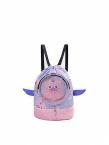 这款时尚精致的卡通泳包有多种图案可选，包括恐龙、兔子、鲨鱼、独角兽和兔女郎。它采用干湿分离式收纳设计，运动时尚，轻便可爱。这款泳包非常吸睛，适合日常使用、户外活动和上学。它是送给青少年的完美礼物（图案位置随机）（单拉链）。 - 均碼 - 查看 13