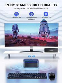 ACEMAGICIAN AK1PRO Mini PC N5105 2.9GHz 16GB RAM 512GB SSD M.2 Micro Desktop Computer, 4K UHD, Gigabit Ethernet, HDTV X 2 for Business, Home Cinema, W11 Pro