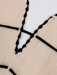 FOR BEAUTY Spring And Summer Waist-Cinching New Sexy Backless Lace Up Neck Hanging Knitted Sweater Sun Dress For Women's Casual Music Festival Holiday Style Thin Fashion Elegant Boho Brown Long Dress New Year