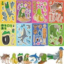 儿童卡通贴纸人物、剪贴簿、日记等 DIY 装饰材料。 - 彩色 - 查看 12