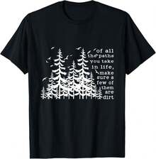 De todos los caminos que tomas en la vida, cita de John Muir, camiseta de campista - Negro - Ver 1