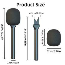 Wireless Microphone Handheld Pole, Interview Handheld Pole, Aluminum Alloy Handle, Suitable For Various Clip-On Microphone Models, Wireless Interview Microphone Adapter - Multicolor - View 10