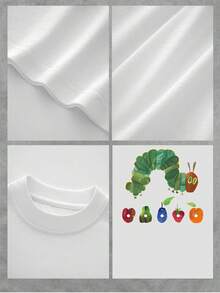1pcs Hungry Caterpillar Printed Men's Tank Top Summer Casual Tank Top 100% Pure Cotton Ideal Choice For Summer Vacation - 白色 - 查看 5