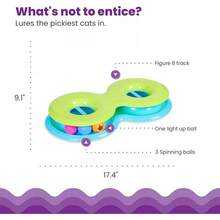 Catstages Tower Of Tracks 3-Level Cat Track Toy With 6 Balls, Interactive Toy For Indoor Cats, Orangetxp2lllsdac