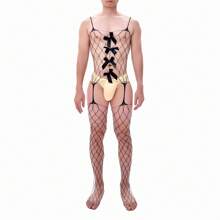 Sexy Lingerie Crotchless Bodysuit Mesh Stockings Transparent Temptation No Need To Take Off Uniform Flirting