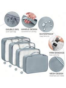 10-1 pièce Sacs de rangement pour voyage d'été, sacs cosmétiques portables imperméables, sacs de toilette multifonctions, sacs de rangement pour vêtements grande capacité, sacs de rangement polyvalents, sacs à main, sacs à chaussures, sacs de plein air, sacs de compression, sacs organisateurs de maquillage