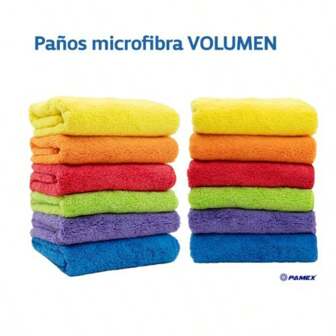 CasaSofia- 12 Paños Microfibra Gigante 40x60, colores surtidos. Extra volumen, mayor arrastre, mayor absorción.