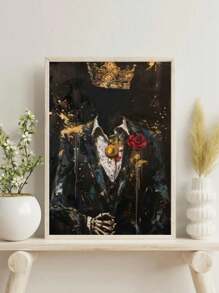 1pc African American Wall Art Kings And Queens Canvas Prints Woman Poster Gold Crown Painting Home Wall Decor Unframed