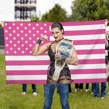 1 Pc Single-Sided Printing Rhea Ripley Wwe Personalized Items Funny Flags For Bedrooms Outdoor Decors Custom Flag On The Wall - Black - View 5