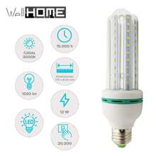 Well Home Lampadina LED luce calda 12W, 1020 lumen, dimensioni 170 x Ø 52 mm; Temperatura Kelvin 3000k; LED in formato DRITTO, spedizione gratuita 24/72.