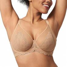 HSIA Minimizer Bras Women Large Bust Full Coverage Lace Plus Size Bra - Scales - Natural Nude - View 4