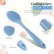 4 Pcs Kitchen Silicone Cooking Spoons Set Heat Resistant Nonstick Mixing Slotted Spoons Large Serving Spoons For Kitchen Cooking Baking Stirring Dishwasher Safe Mixed Colors