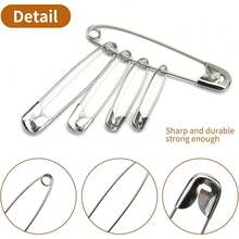New 500pcs Safety Pins, 45mm Safety Pins Bulk, Rust Ristant, Heavy Duty Variety Pack, Perfect For Clos, Crafts, Sewing, Pinning And More - 45mm-500pcs - View 2