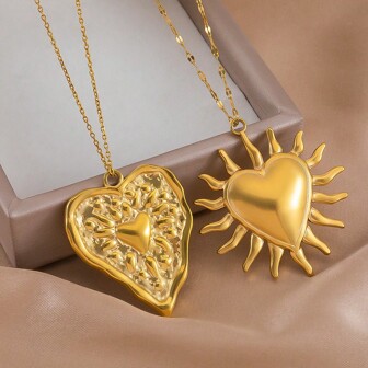 1 pièce pendentif en acier inoxydable rétro en forme de cœur avec un visage souriant, pour la fabrication de bijoux, colliers et boucles d'oreilles